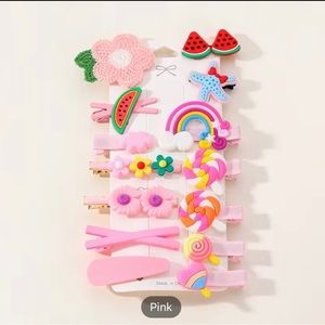 14pcs Children's Flower Candy Cute Hair Clip Girls Hair Accessories Set